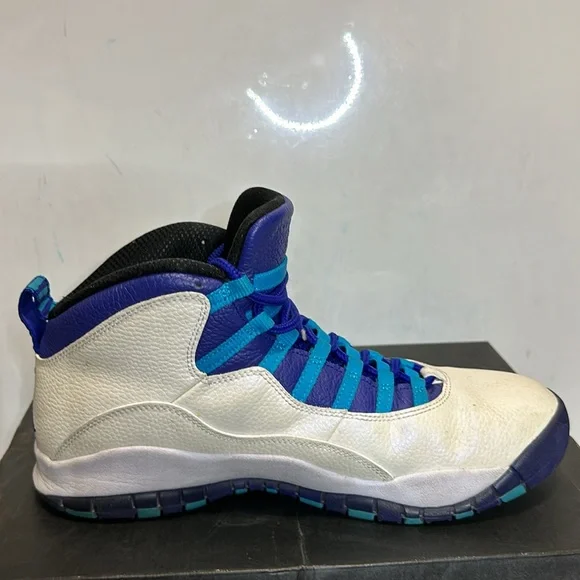 Air Jordan retro 10 white/Concord – blue Lagoon – black. - Picture 4 of 8